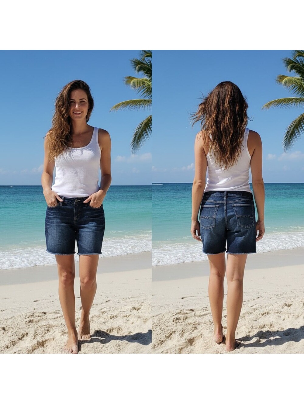 1911 - Lucky Brand Abbey Short Dark Wash Denim Shorts Size 14/32